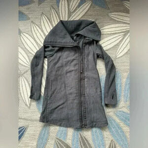 Lululemon Virasana Blanket Wrap Full Zip Jacket Heathered Black / Black …‎